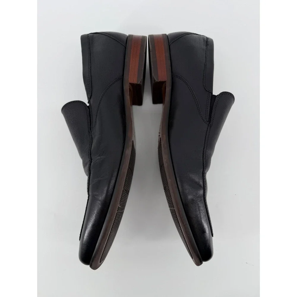 Florsheim Mens 15176-001 Black‎ Leather Slip On Loafers Dress Shoes Size 10D